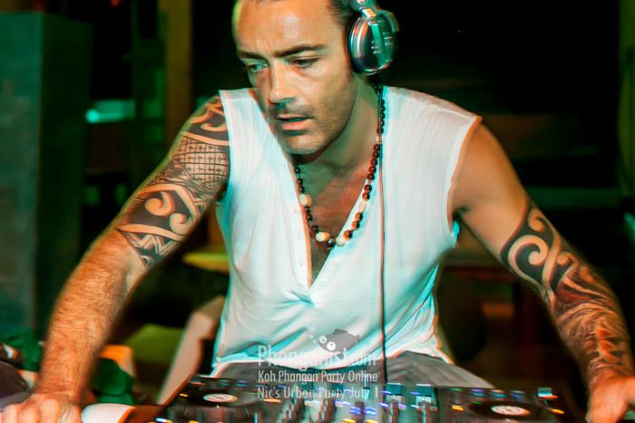 dj, benoit clerc, tech house, party, phangan, nics urban