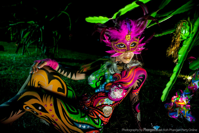 artistic experience, jungle experience, art, paint, body paint, deco, phangan, party